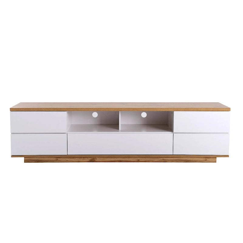 Meuble TV moderne de 80 pouces avec rangement dissimulé