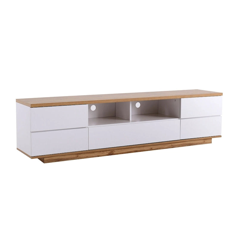 Meuble TV moderne de 80 pouces avec rangement dissimulé