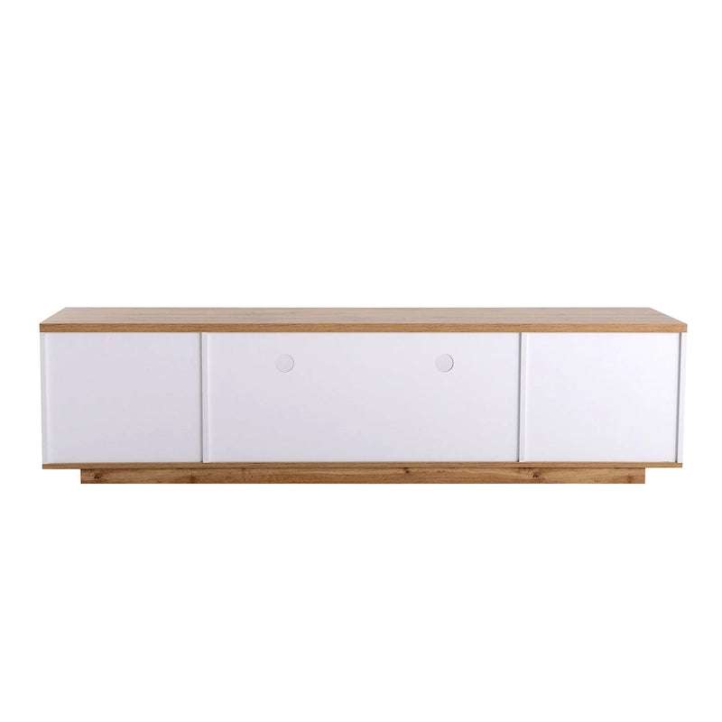 Meuble TV moderne de 80 pouces avec rangement dissimulé