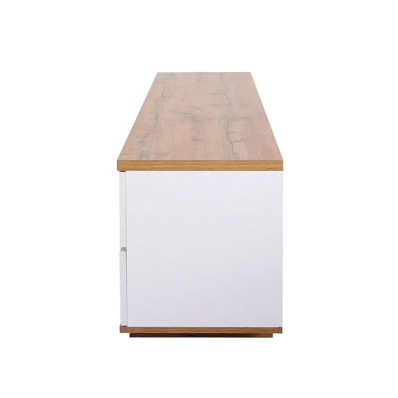 Meuble TV moderne de 80 pouces avec rangement dissimulé