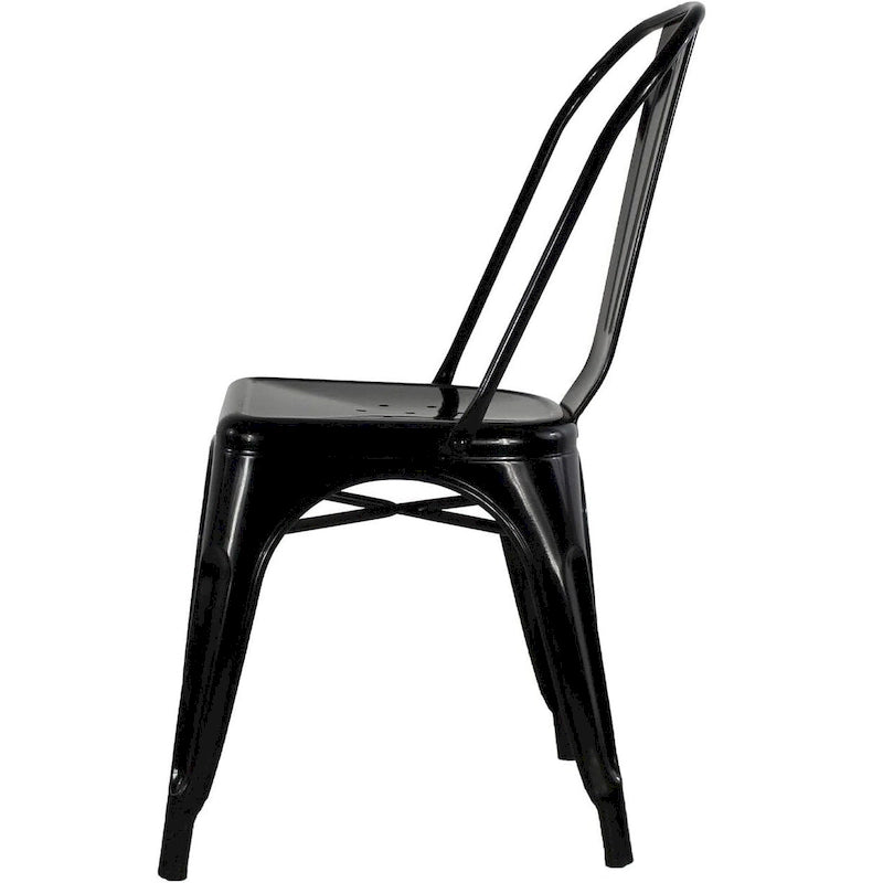 Lot de 10 chaises sans accoudoirs de style industriel pour restaurant ou café