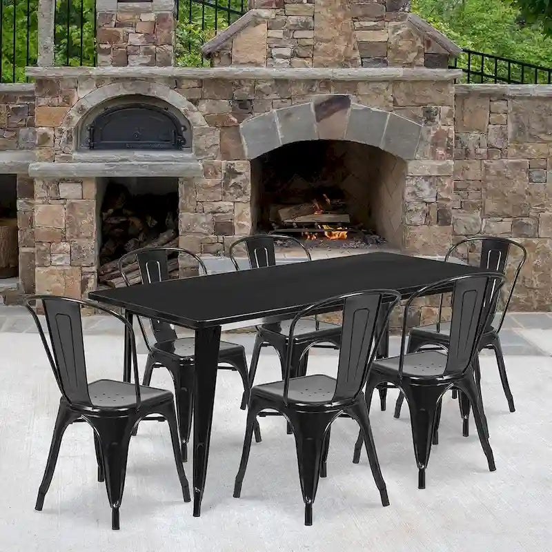 Lot de 10 chaises sans accoudoirs de style industriel pour restaurant ou café