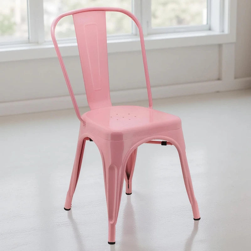 Lot de 10 chaises sans accoudoirs de style industriel pour restaurant ou café