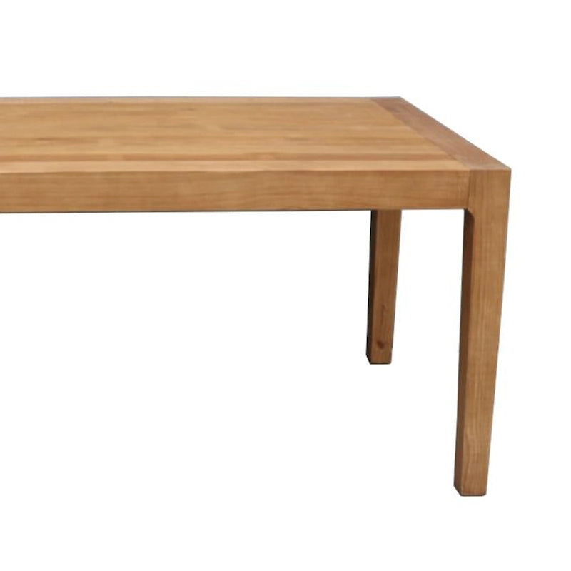 Table de salle à manger en bois de pin, brun naturel, plateau rectangulaire de 180 cm
