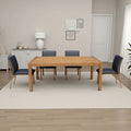 Table de salle à manger en bois de pin, brun naturel, plateau rectangulaire de 180 cm