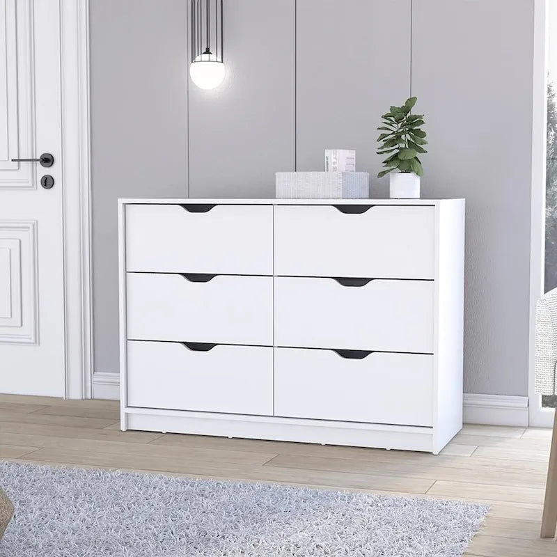 Commode de 107 cm à 4 tiroirs pour le rangement et l'organisation de la chambre à coucher