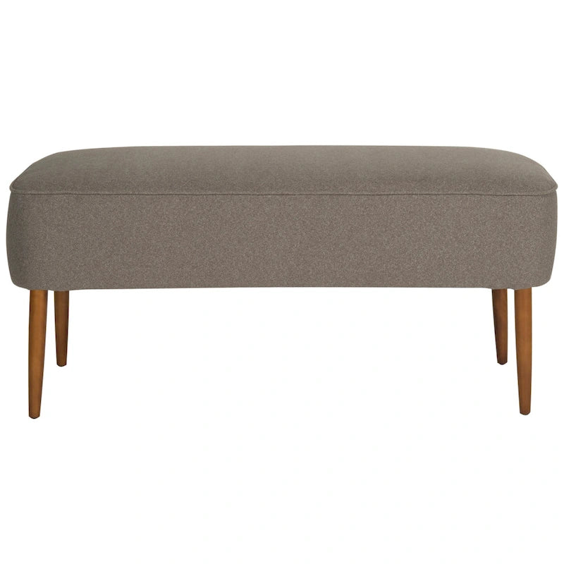 Banc en laine orange du milieu du siècle - 101,6 cm L x 50,8 cm P x 45,7 cm H