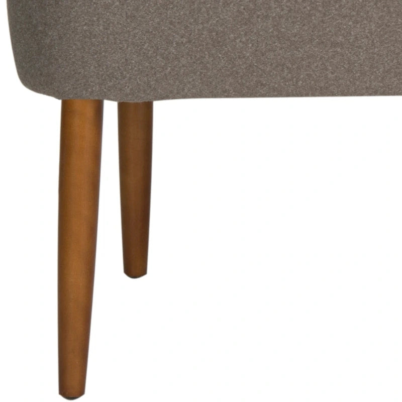Banc en laine orange du milieu du siècle - 101,6 cm L x 50,8 cm P x 45,7 cm H
