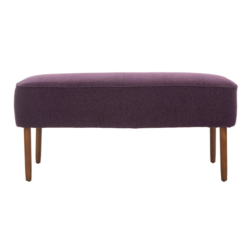 Banc en laine orange du milieu du siècle - 101,6 cm L x 50,8 cm P x 45,7 cm H