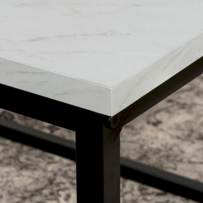 Table basse moderne à cadre métallique glamour