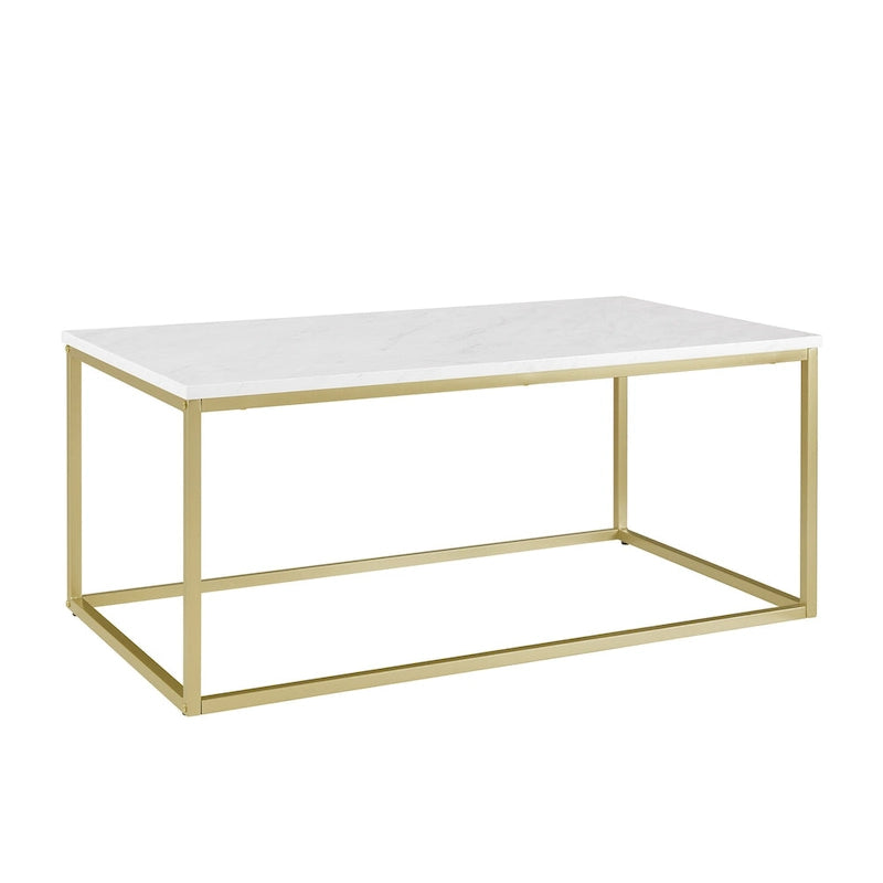 Table basse moderne à cadre métallique glamour