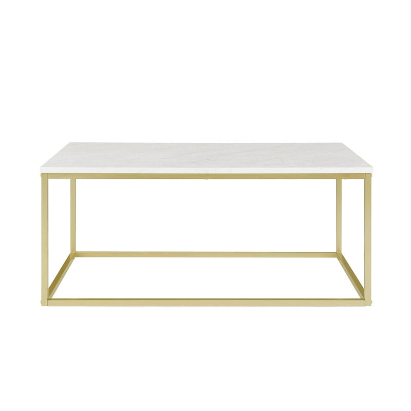 Table basse moderne à cadre métallique glamour