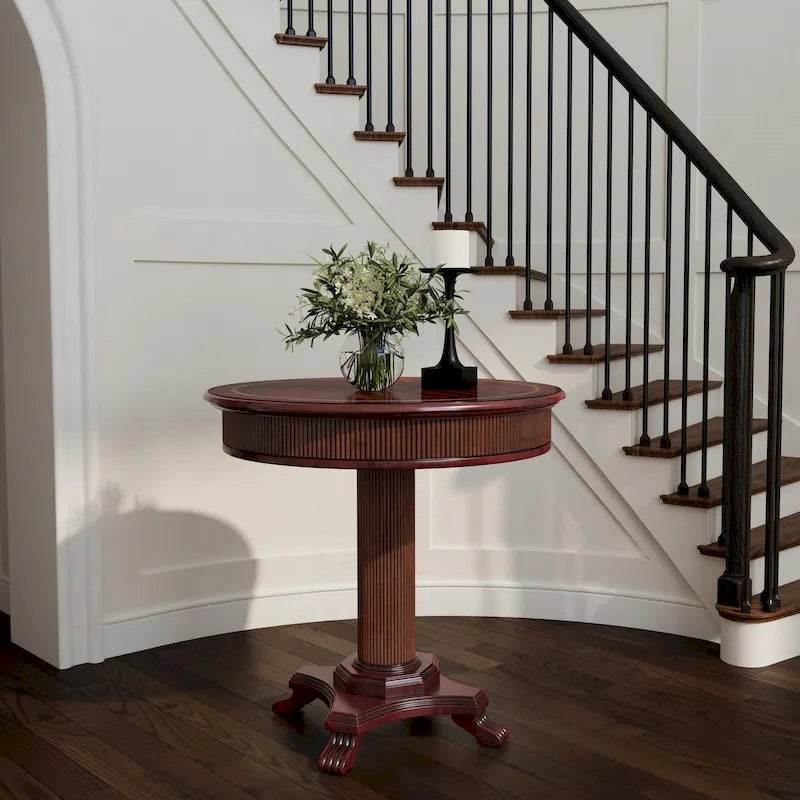 Table de foyer piédestal cannelée 36 po