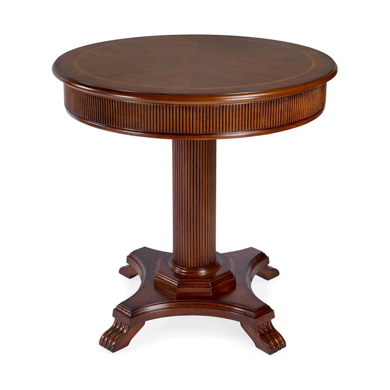 Table de foyer piédestal cannelée 36 po