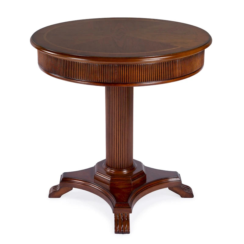 Table de foyer piédestal cannelée 36 po