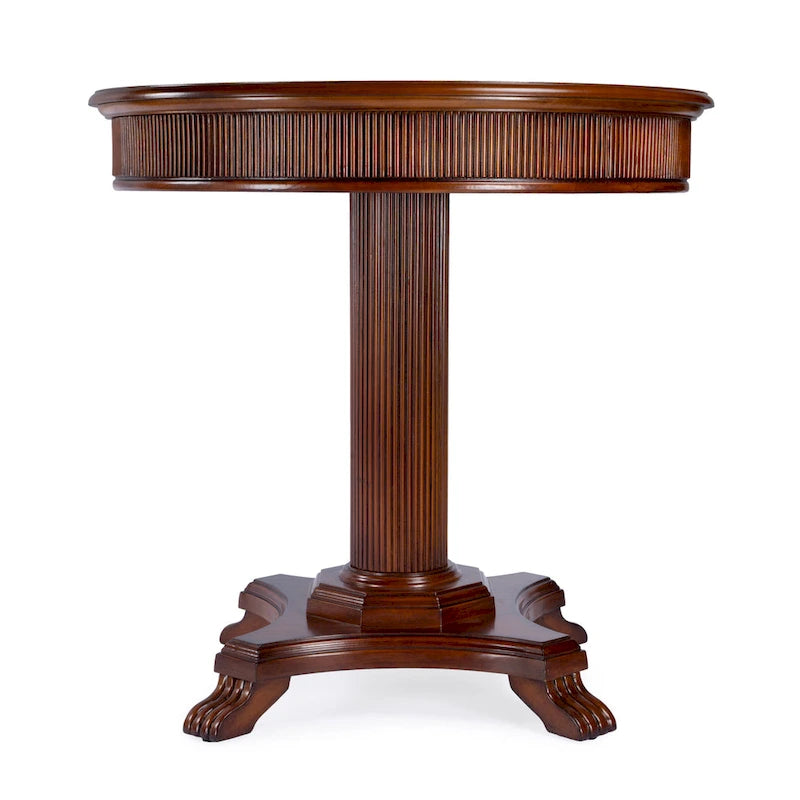 Table de foyer piédestal cannelée 36 po
