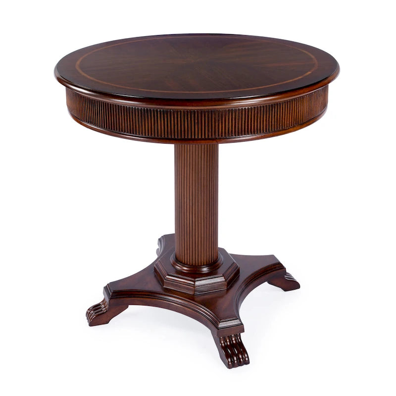 Table de foyer piédestal cannelée 36 po