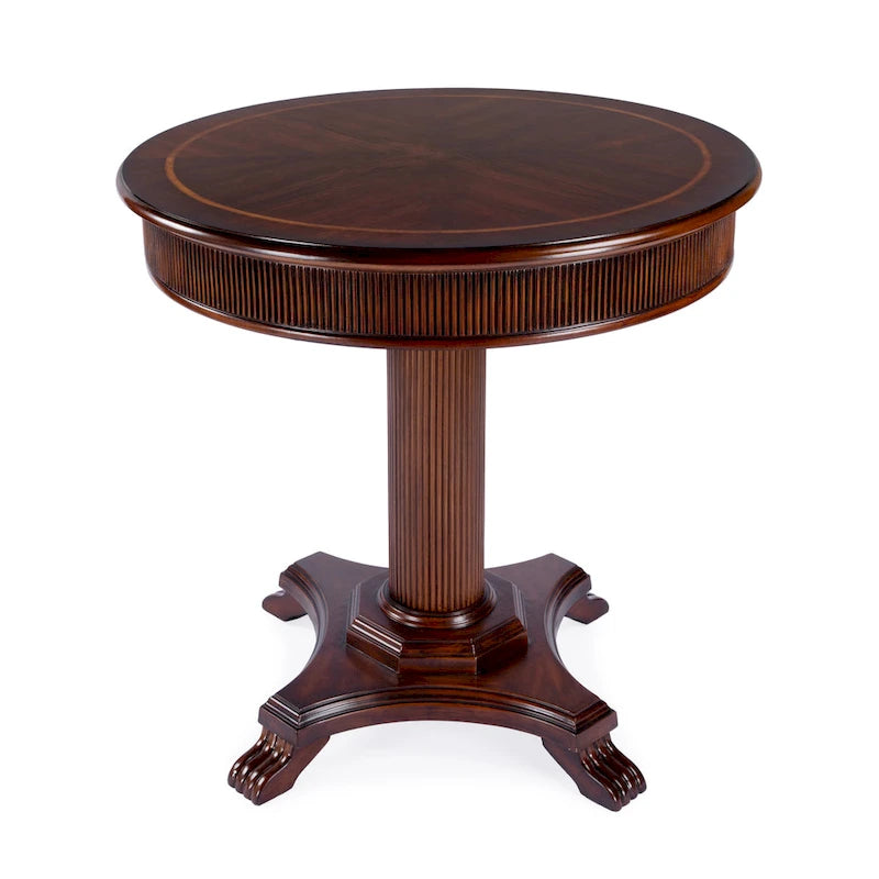 Table de foyer piédestal cannelée 36 po