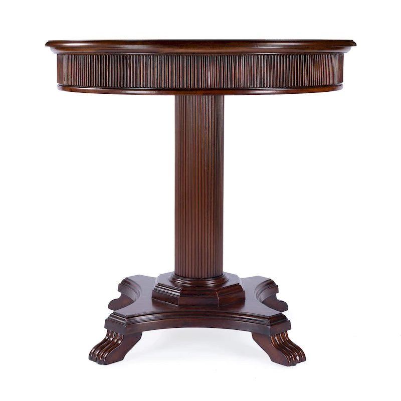 Table de foyer piédestal cannelée 36 po