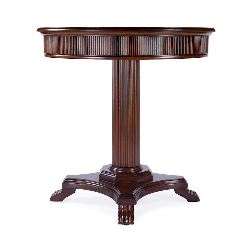 Table de foyer piédestal cannelée 36 po