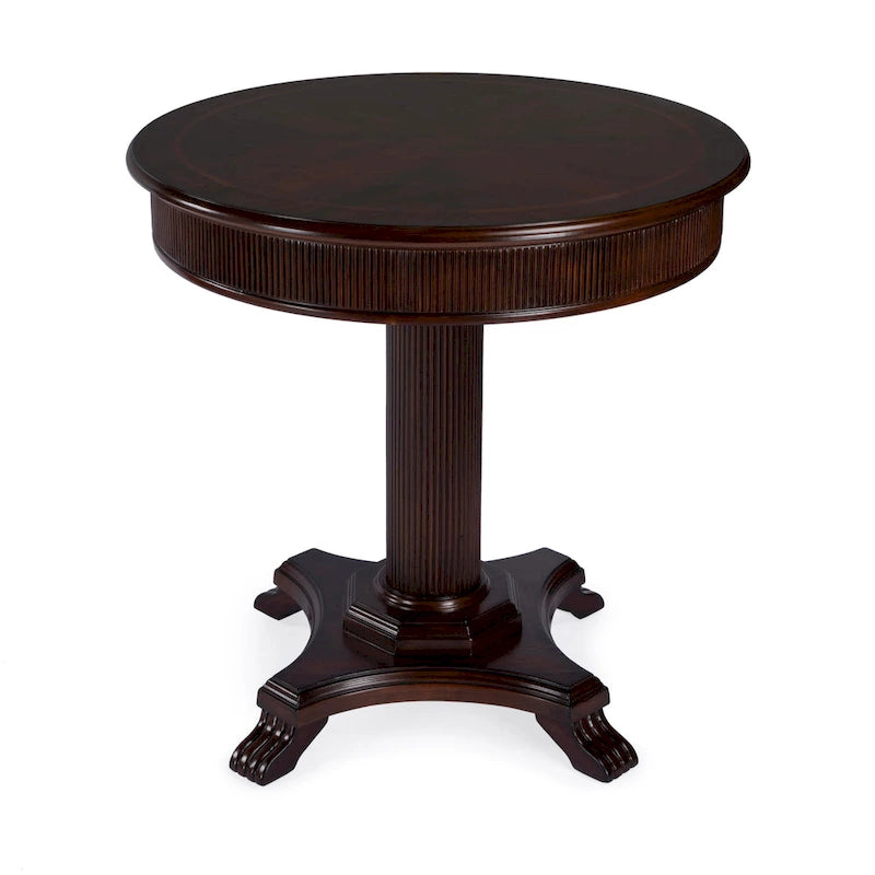Table de foyer piédestal cannelée 36 po