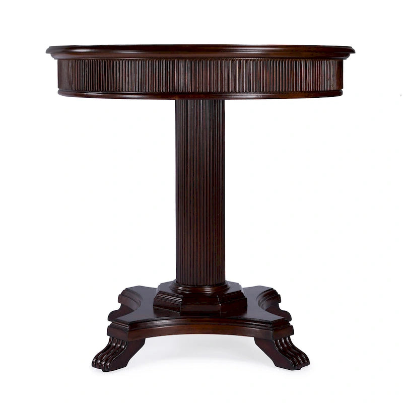 Table de foyer piédestal cannelée 36 po