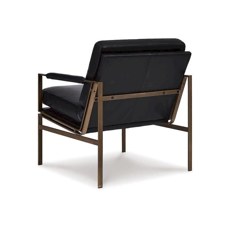 Fauteuil d'appoint en cuir Mid-century Modern - 73,66 cm (l) x 80,01 cm (P) x 87 cm (H)