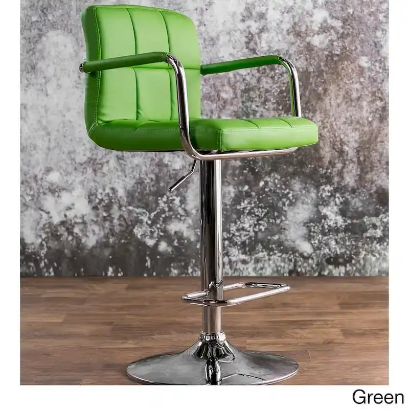 Tabouret de bar moderne réglable pivotant en similicuir