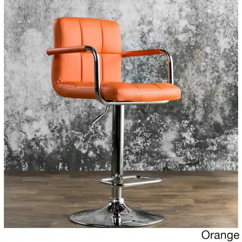 Tabouret de bar moderne réglable pivotant en similicuir
