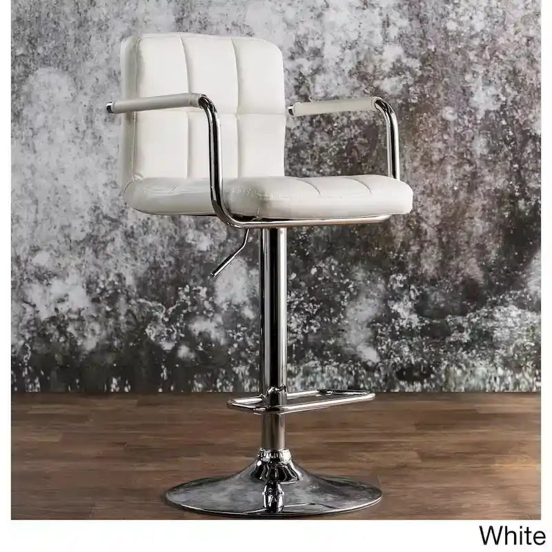 Tabouret de bar moderne réglable pivotant en similicuir