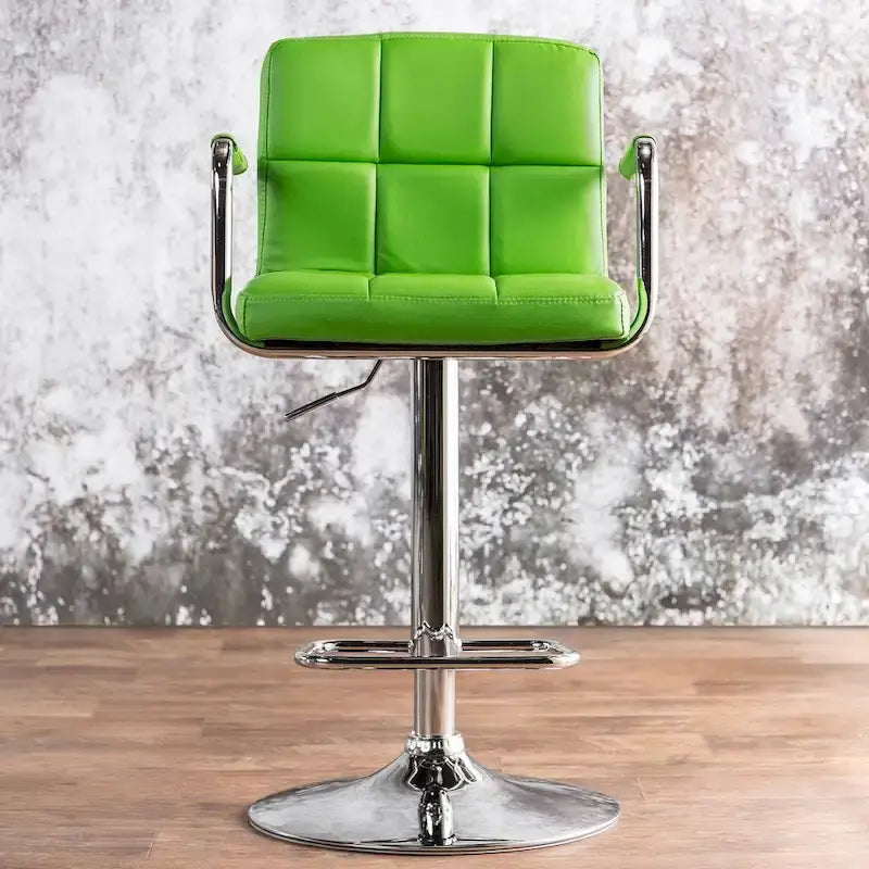 Tabouret de bar moderne réglable pivotant en similicuir