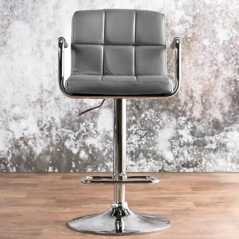 Tabouret de bar moderne réglable pivotant en similicuir