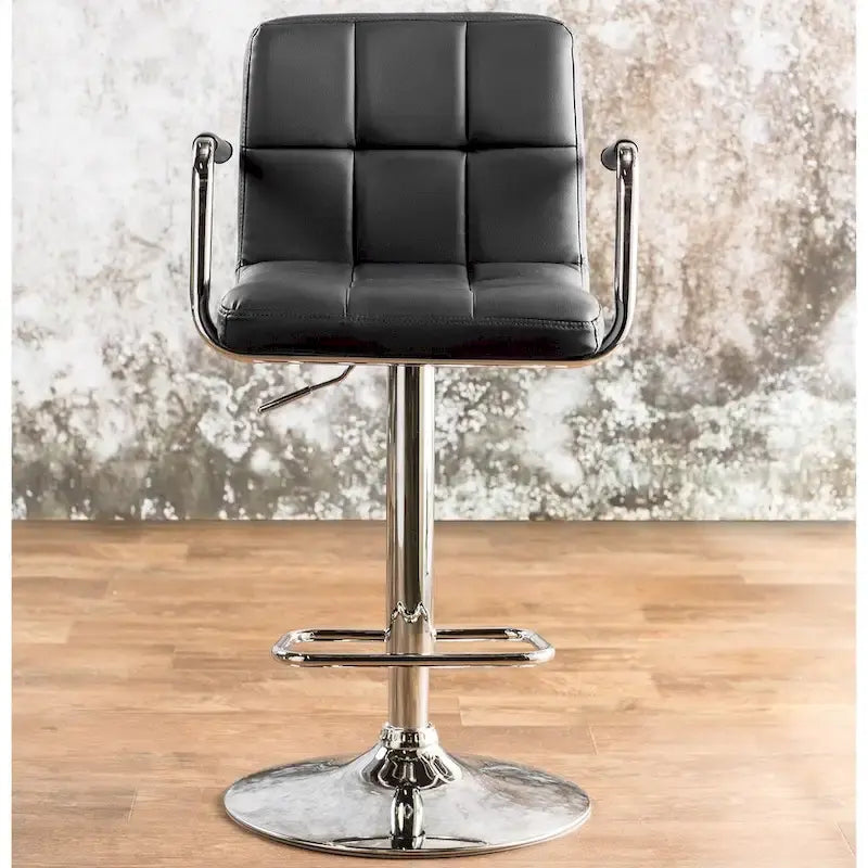 Tabouret de bar moderne réglable pivotant en similicuir