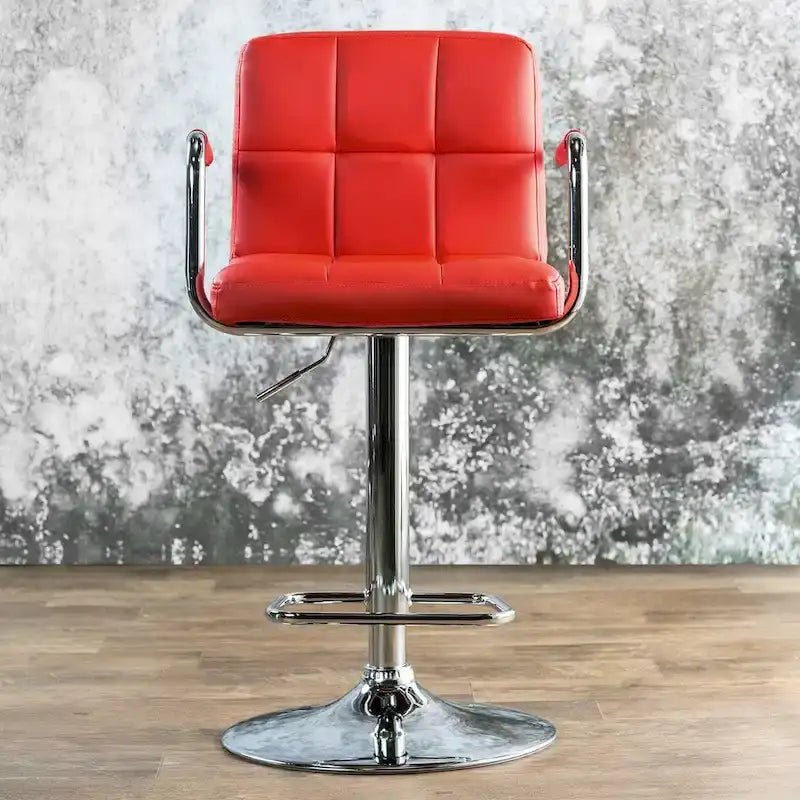 Tabouret de bar moderne réglable pivotant en similicuir
