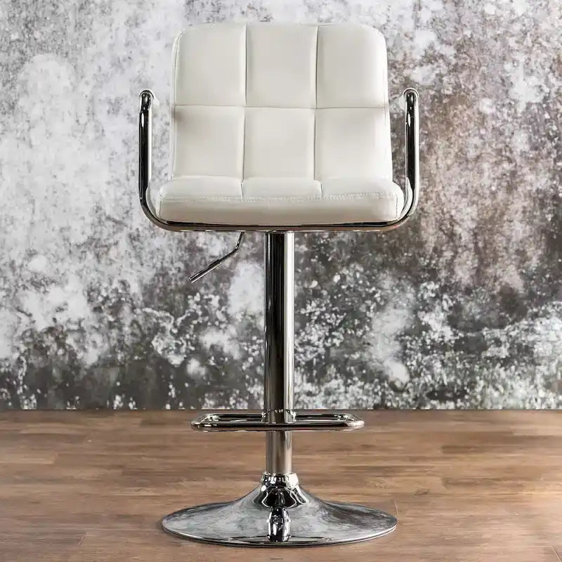 Tabouret de bar moderne réglable pivotant en similicuir
