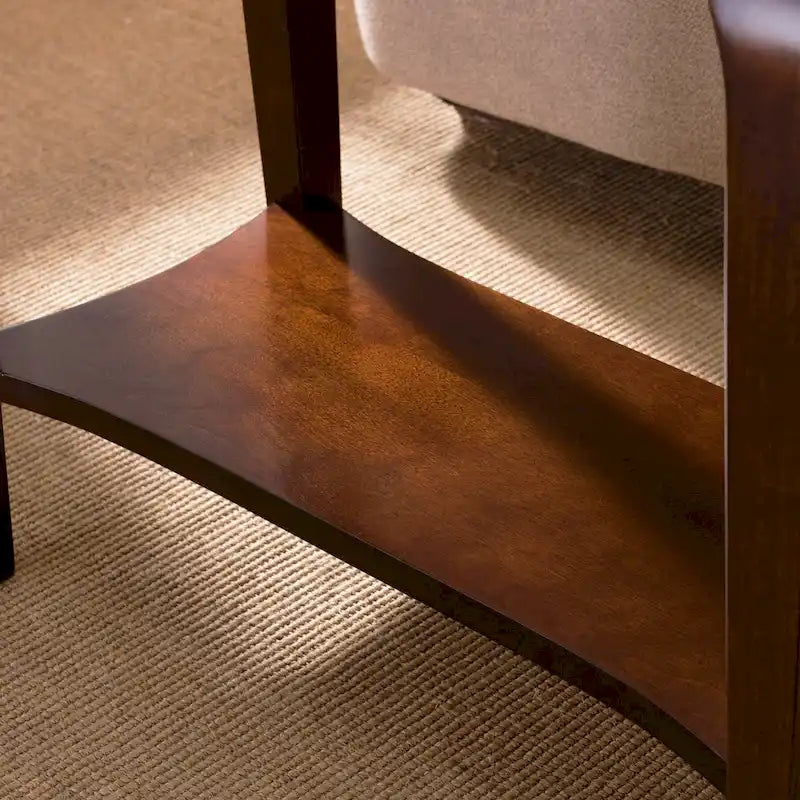 Table d'appoint étroite en bois gris