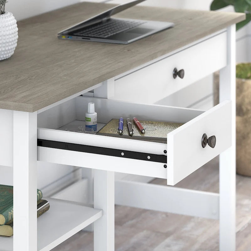 Bureau informatique de 54 po avec organisateur de bureau