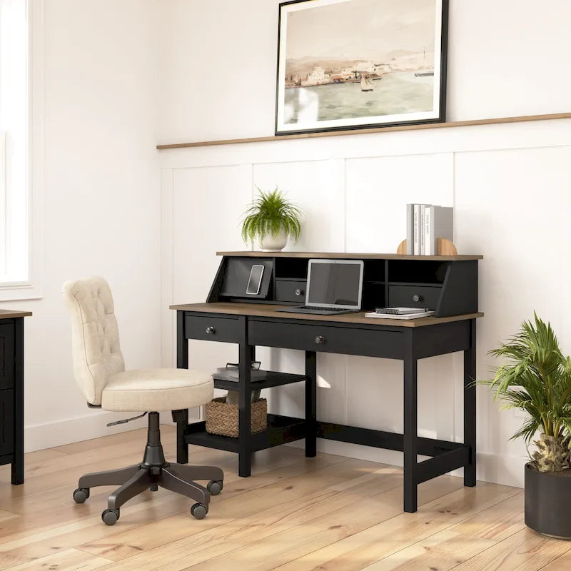 Bureau informatique de 54 po avec organisateur de bureau