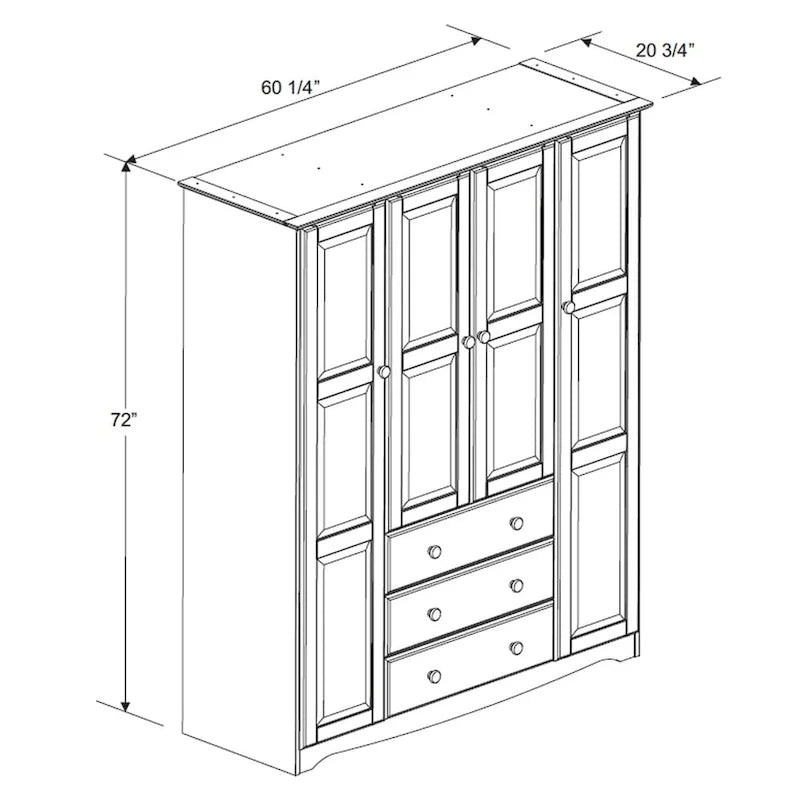 Garde-robe familiale avec commode, Java