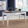 Bureau d'écriture brossé blanc charbon de bois