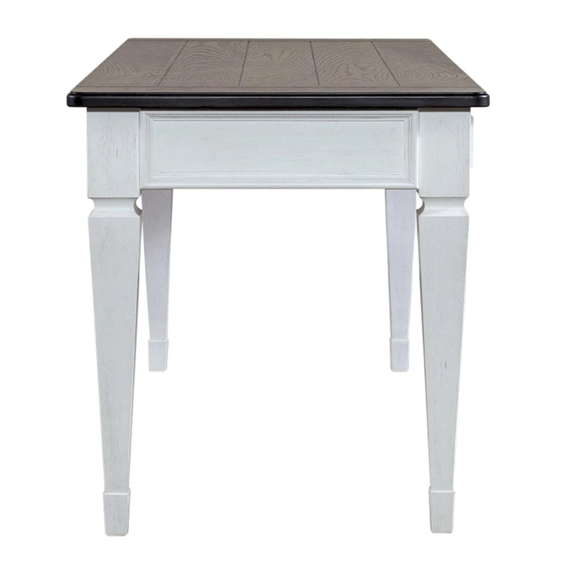 Bureau d'écriture brossé blanc charbon de bois