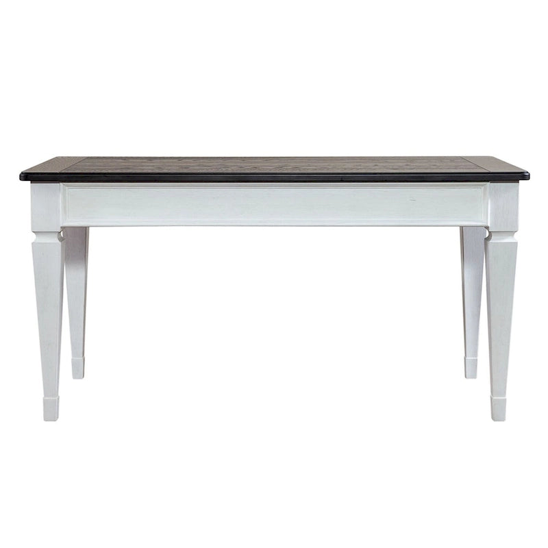 Bureau d'écriture brossé blanc charbon de bois