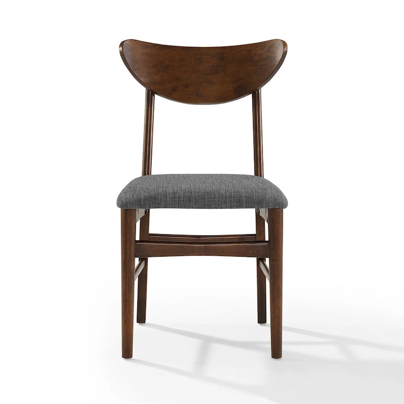 Chaises de salle à manger en bois (lot de 2) avec assise rembourrée – H 84,5 cm x L 50 cm x P 50 cm