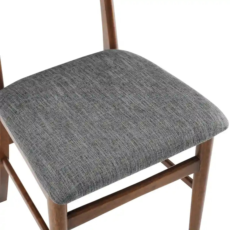 Chaises de salle à manger en bois (lot de 2) avec assise rembourrée – H 84,5 cm x L 50 cm x P 50 cm