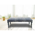 Banc rectangulaire bleu vieilli antique 47