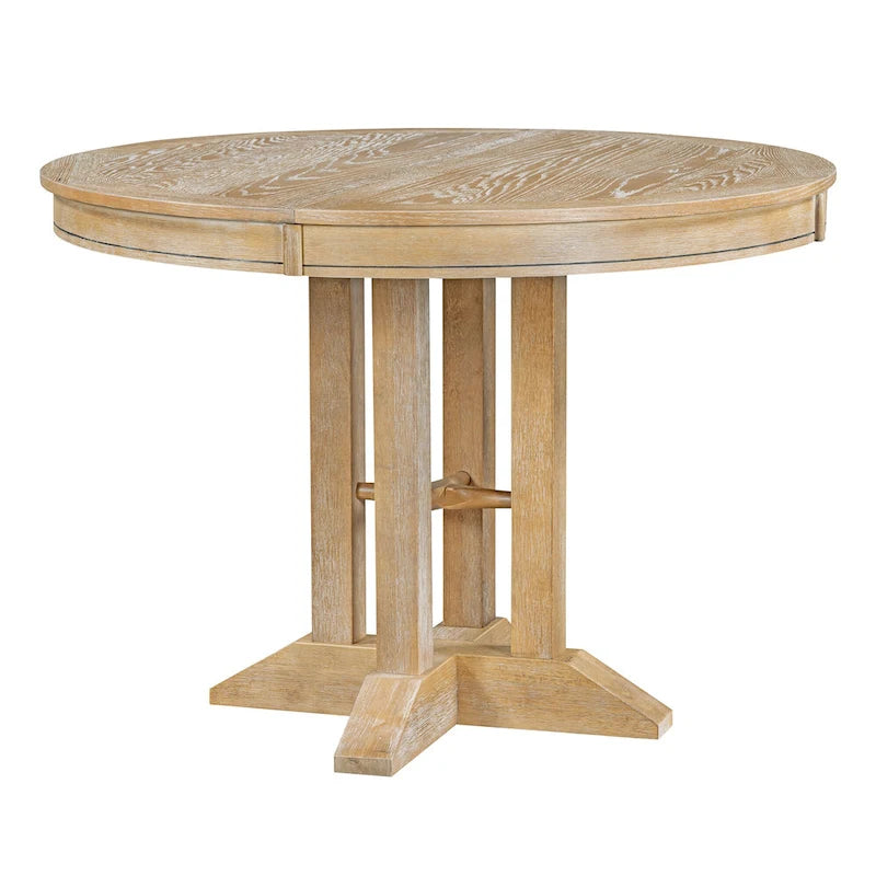 Table à manger de ferme Table ronde extensible pour la cuisine, la salle à manger