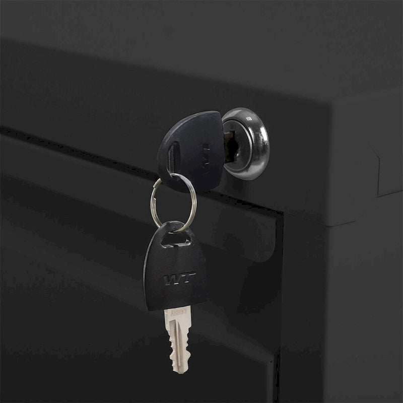 Classeur métallique vertical à 4 tiroirs avec serrure pour bureau à domicile
