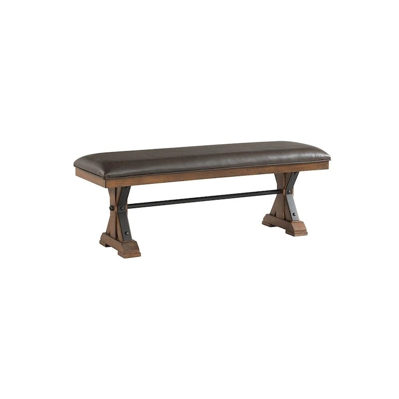 Banc brun avec coussin