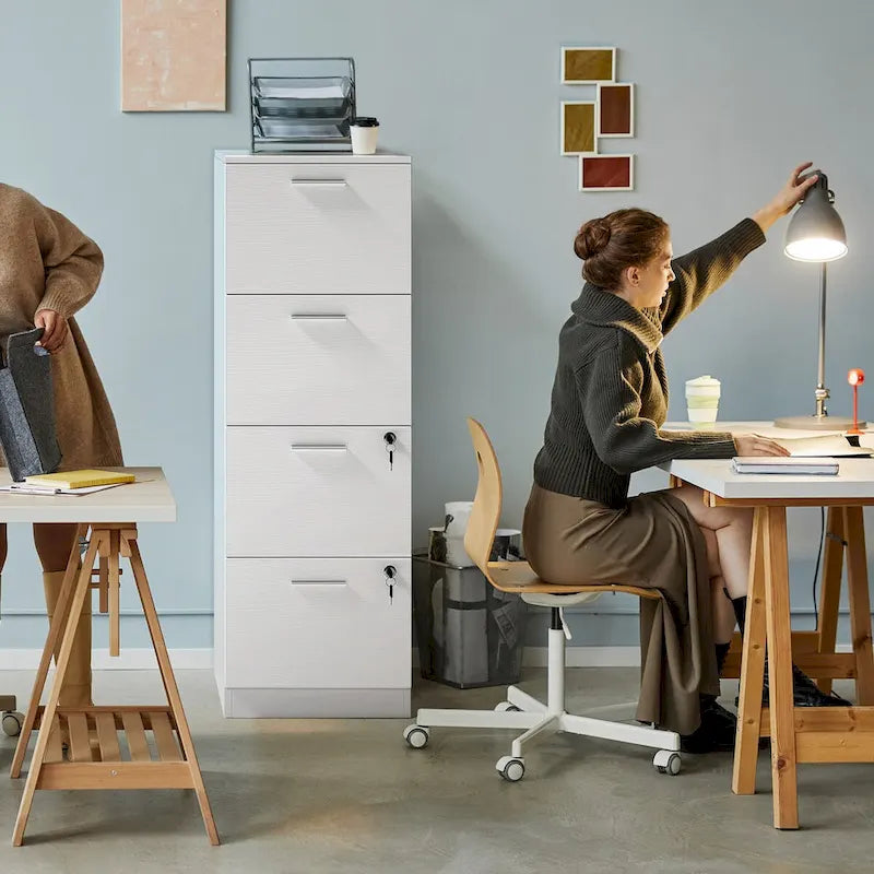 Classeur vertical verrouillable à 4 tiroirs de 130 cm pour le bureau à domicile