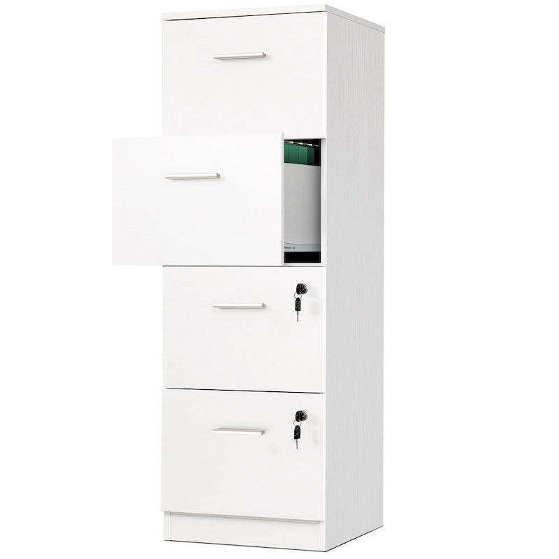 Classeur vertical verrouillable à 4 tiroirs de 130 cm pour le bureau à domicile